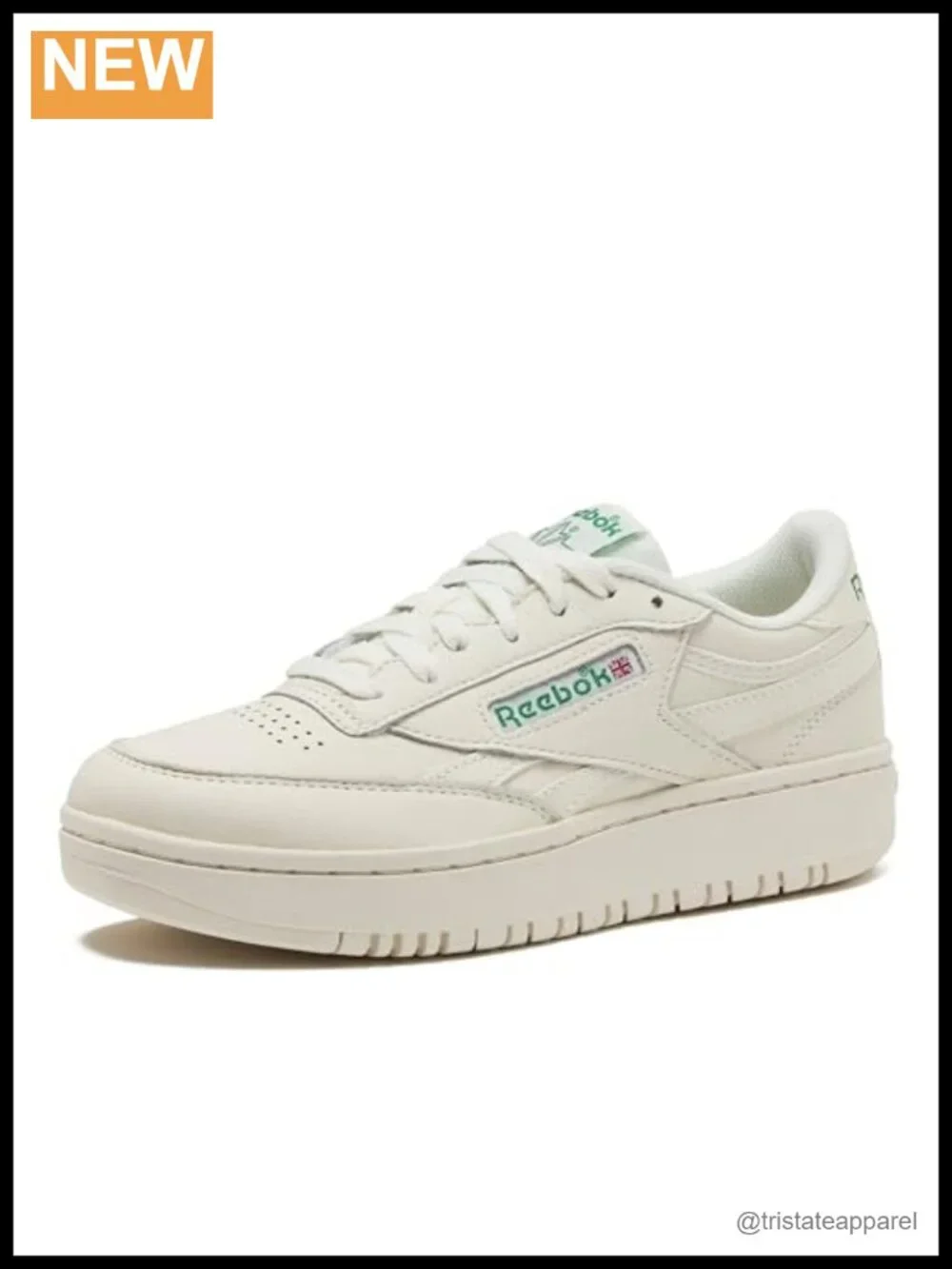 Platform Sneakers with Chunky Sole Lace-Up Closure Leather Upper Padded Tongue